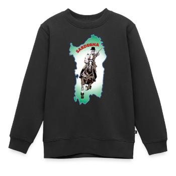 Sartiglia Sardinien - Kinder Premium Organic Sweatshirt - Schwarz - Vorne - AI Model Kid Female (0cm)