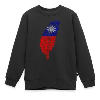 Taiwan - Kinder Premium Organic Sweatshirt - Schwarz - Vorne - AI Model Kid Female (0cm)