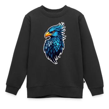 Eagle - Vereinigte Staaten - Vereinigte Staaten - Kinder Premium Organic Sweatshirt - Schwarz - Vorne - AI Model Kid Female (0cm)