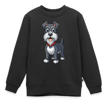 Conception artistique gracieuse de Schnauzer standard - Sweat Premium enfant bio - noir - Devant - AI Model Kid Female (0cm)