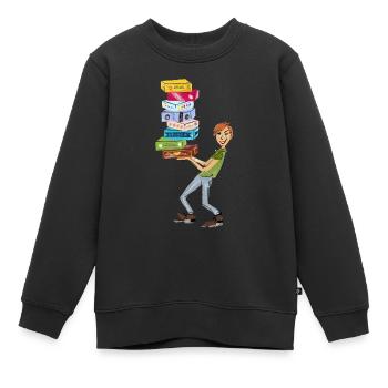 Fan de jeux de société - Sweat Premium enfant bio - noir - Devant - AI Model Kid Female (0cm)