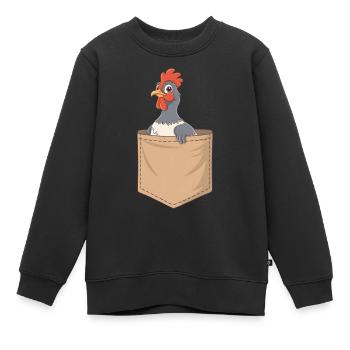 Auerhahn - Kinder Premium Organic Sweatshirt - Schwarz - Vorne - AI Model Kid Female (0cm)
