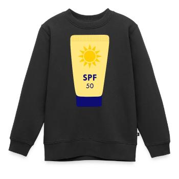 Crème solaire FPS 50 - Sweat Premium enfant bio - noir - Devant - AI Model Kid Female (0cm)