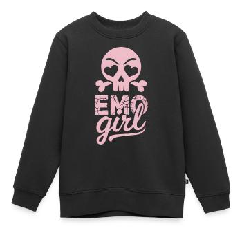 Fille emo ! - Sweat Premium enfant bio - noir - Devant - AI Model Kid Female (0cm)