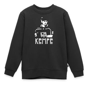 Eishockeyspieler mit Selbstvertrauen - Kinder Premium Organic Sweatshirt - Schwarz - Vorne - AI Model Kid Female (0cm)