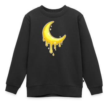 Goldener Mond Tropfen - Kinder Premium Organic Sweatshirt - Schwarz - Vorne - AI Model Kid Female (0cm)