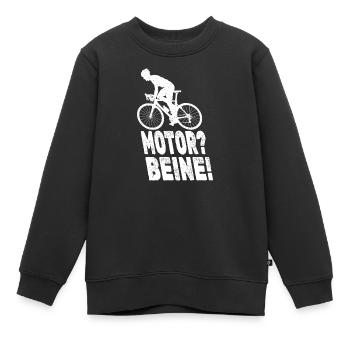 Des jambes au lieu du moteur - Sweat Premium enfant bio - noir - Devant - AI Model Kid Female (0cm)