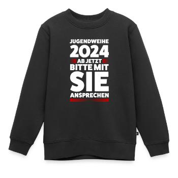 Jugendweihe 2024 Jugend Konfirmation Geschenk - Kinder Premium Organic Sweatshirt - Schwarz - Vorne - AI Model Kid Female (0cm)
