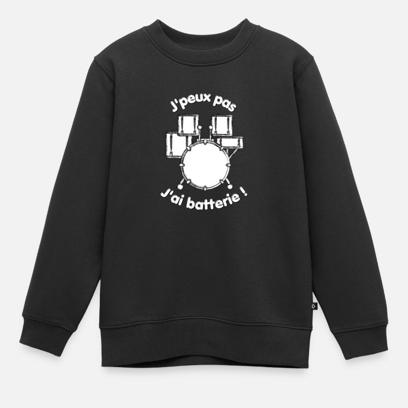 j'peux pas j'ai batterie ! - Sweat Premium enfant bio - noir