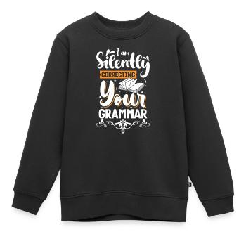 Autor Redakteur Poesie - Kinder Premium Organic Sweatshirt - Schwarz - Vorne - AI Model Kid Female (0cm)