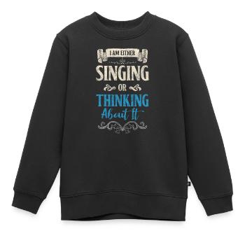 Musik Leidenschaft Chor Auftritt - Kinder Premium Organic Sweatshirt - Schwarz - Vorne - AI Model Kid Female (0cm)