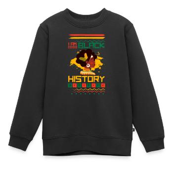 Afrique Eléphant Nature Serengeti - Sweat Premium enfant bio - noir - Devant - AI Model Kid Female (0cm)