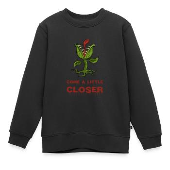 Plante carnivore Halloween Carnivore - Sweat Premium enfant bio - noir - Devant - AI Model Kid Female (0cm)