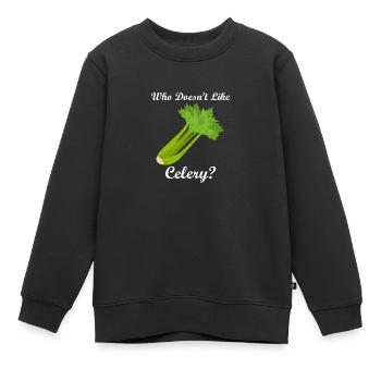 Alimentation saine : légumes, céleri, consommation - Sweat Premium enfant bio - noir - Devant - AI Model Kid Female (0cm)