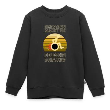 Le freinage salit les jantes - Sweat Premium enfant bio - noir - Devant - AI Model Kid Female (0cm)