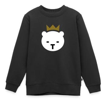 Berliner Bär - Kids Premium Organic Sweatshirt - black - Front - AI Model Kid Female (0cm)