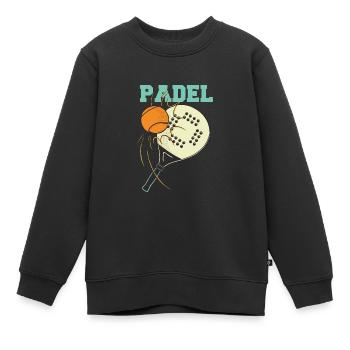 Padel Tennis Paddel Paddelball Padel Plattform - Kinder Premium Organic Sweatshirt - Schwarz - Vorne - AI Model Kid Female (0cm)