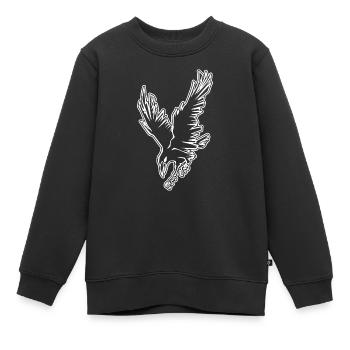 Raben Halloween - Kinder Premium Organic Sweatshirt - Schwarz - Vorne - AI Model Kid Female (0cm)