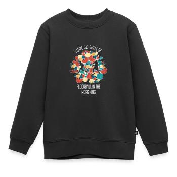 Floorball Unihockey Feldhockey Hallenhockey - Kinder Premium Organic Sweatshirt - Schwarz - Vorne - AI Model Kid Female (0cm)