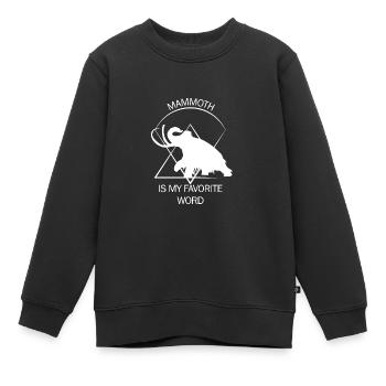 Lustiges Mammut Steinzeit Eiszeit Design Urzeit - Kinder Premium Organic Sweatshirt - Schwarz - Vorne - AI Model Kid Female (0cm)
