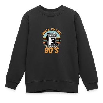 Walkman Back to the 90s - Geschenkidee - Kinder Premium Organic Sweatshirt - Schwarz - Vorne - AI Model Kid Female (0cm)