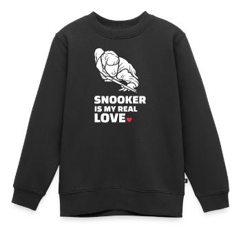 Ich Liebe Snooker - Kinder Premium Organic Sweatshirt - Schwarz - Vorne - AI Model Kid Female (0cm)