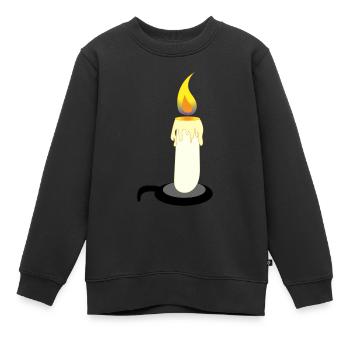 Kerze Feuer Licht Entspannen Romantik - Kinder Premium Organic Sweatshirt - Schwarz - Vorne - AI Model Kid Female (0cm)