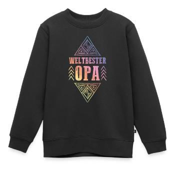 Weltbester Opa - Kinder Premium Organic Sweatshirt - Schwarz - Vorne - AI Model Kid Female (0cm)