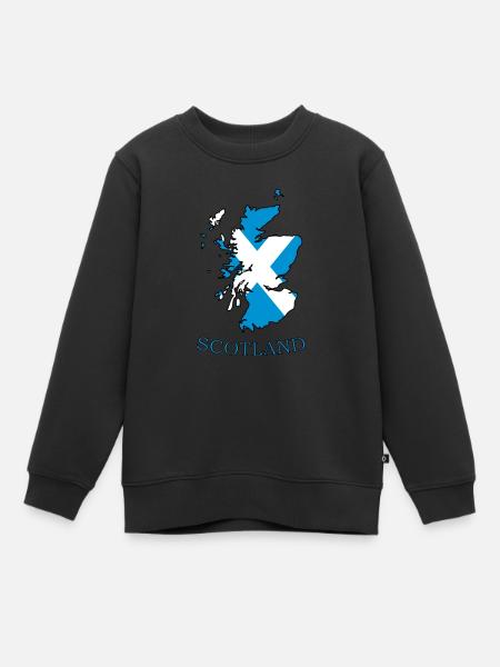 Schottland-Land - Kinder Premium Organic Sweatshirt - Schwarz