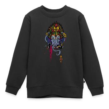 Ganesha - Kinder Premium Organic Sweatshirt - Schwarz - Vorne - AI Model Kid Female (0cm)