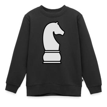 Schach Springer - Kinder Premium Organic Sweatshirt - Schwarz - Vorne - AI Model Kid Female (0cm)