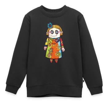 Vauda die Puppe - Kinder Premium Organic Sweatshirt - Schwarz - Vorne - AI Model Kid Female (0cm)