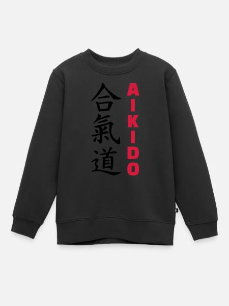 Aikido - Sweat Premium enfant bio - noir