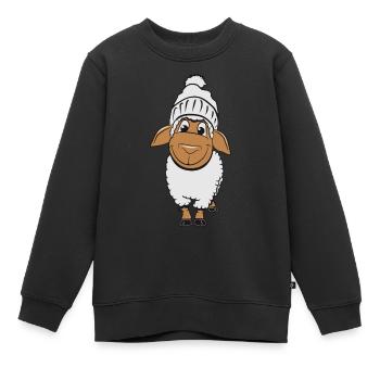 Sheep willow poodle metze satisfied herd wool useful - Kids Premium Organic Sweatshirt - black - Front - AI Model Kid Female (0cm)