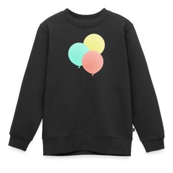 Ballon, fête, fête, félicitations - Sweat Premium enfant bio - noir - Devant - AI Model Kid Female (0cm)