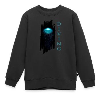Diving - Kinder Premium Organic Sweatshirt - Schwarz - Vorne - AI Model Kid Female (0cm)