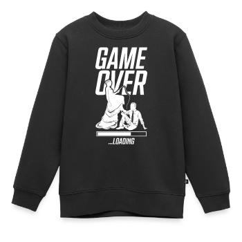 ehepaar game over loading hochzeit - Kinder Premium Organic Sweatshirt - Schwarz - Vorne - AI Model Kid Female (0cm)