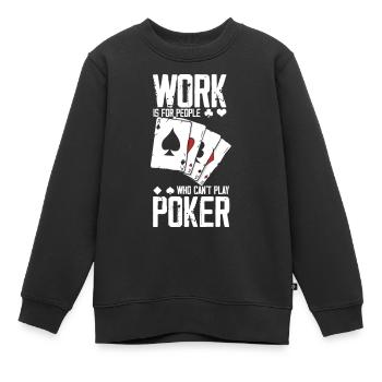 Poker - Kinder Premium Organic Sweatshirt - Schwarz - Vorne - AI Model Kid Female (0cm)