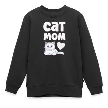 Chats Chats - Sweat Premium enfant bio - noir - Devant - AI Model Kid Female (0cm)