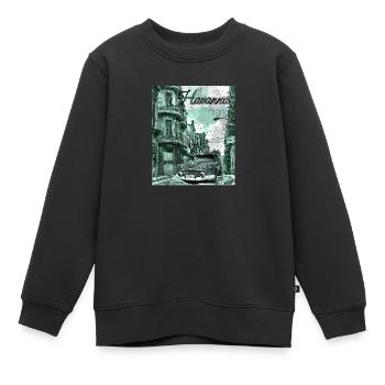 La Havane Cuba - Sweat Premium enfant bio - noir - Devant - AI Model Kid Female (0cm)