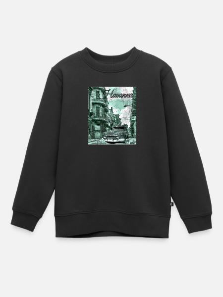 La Havane Cuba - Sweat Premium enfant bio - noir