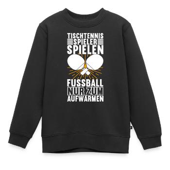 Tischtennis Tischtennisspieler - Kinder Premium Organic Sweatshirt - Schwarz - Vorne - AI Model Kid Female (0cm)