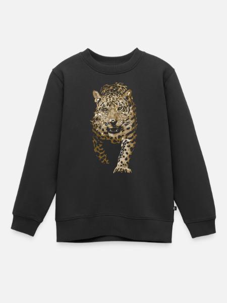 Léopard, Léopard indien, Léopard de Perse - Sweat Premium enfant bio - noir