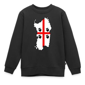 Sardinien - Kinder Premium Organic Sweatshirt - Schwarz - Vorne - AI Model Kid Female (0cm)