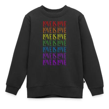 l’amour est amour - Sweat Premium enfant bio - noir - Devant - AI Model Kid Female (0cm)