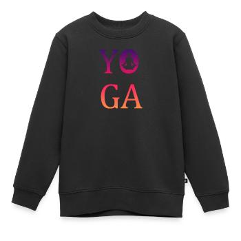 Yoga yoga - Kinder Premium Organic Sweatshirt - Schwarz - Vorne - AI Model Kid Female (0cm)