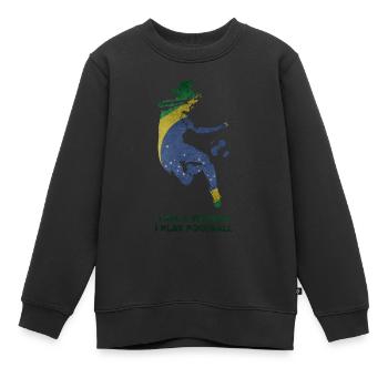 Frauenfußball - Kinder Premium Organic Sweatshirt - Schwarz - Vorne - AI Model Kid Female (0cm)