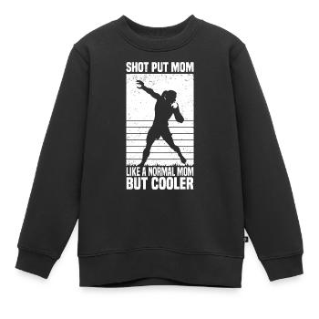 Lancer du poids | Cadeaux de putter de tir d’athlétisme - Sweat Premium enfant bio - noir - Devant - AI Model Kid Female (0cm)