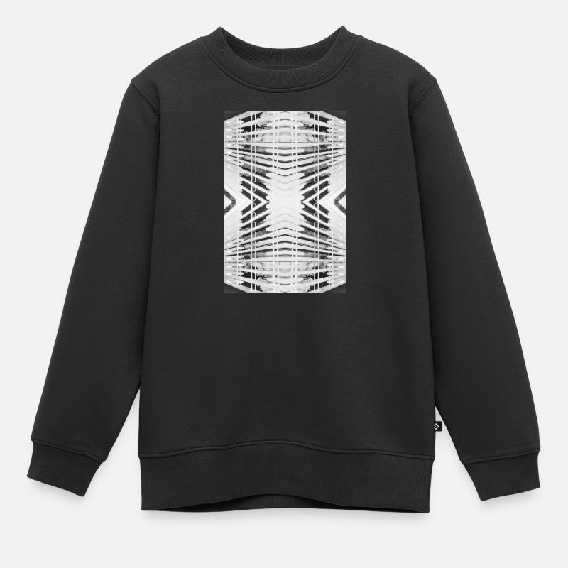 Bois abstrait V.2 - Sweat Premium enfant bio - noir