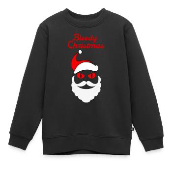 Noël sanglant Joyeux Noël Horreur - Sweat Premium enfant bio - noir - Devant - AI Model Kid Female (0cm)